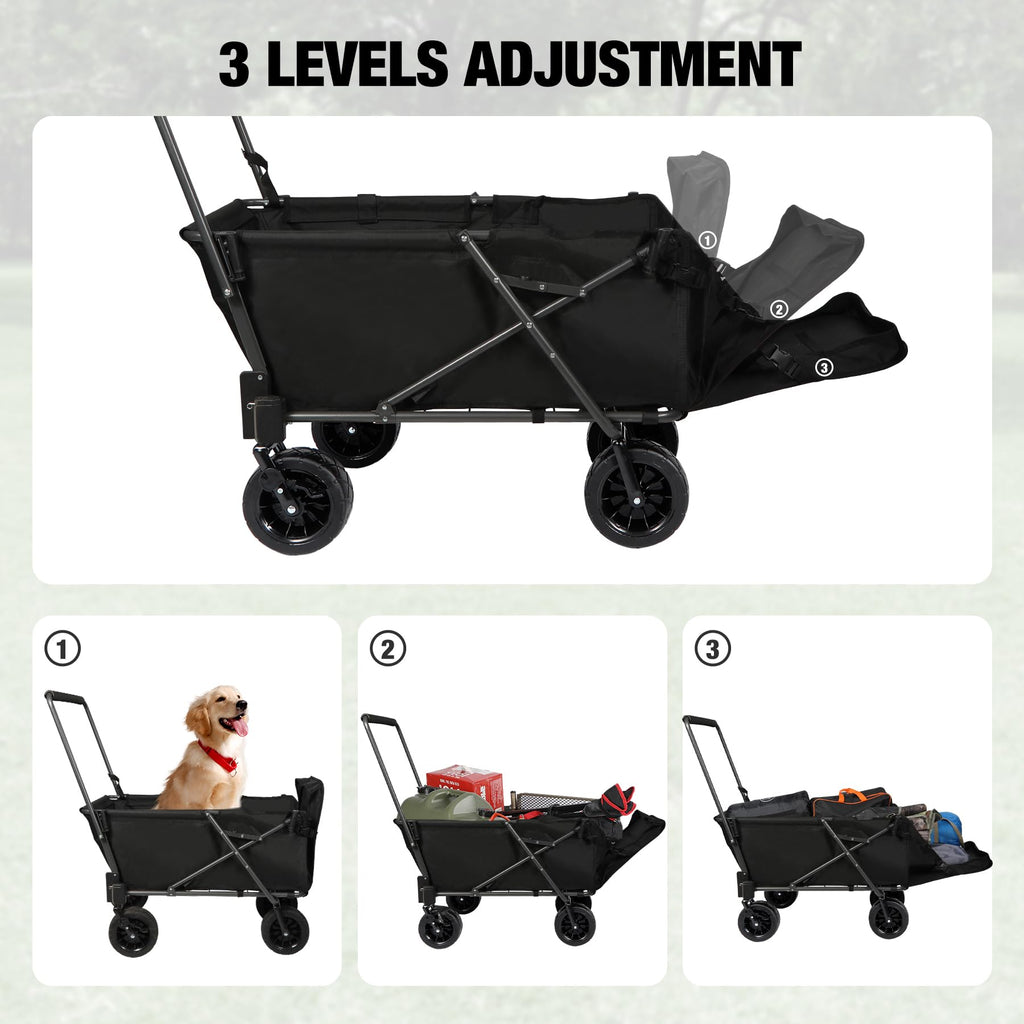Heavy-Duty Folding Dog Wagon Cart