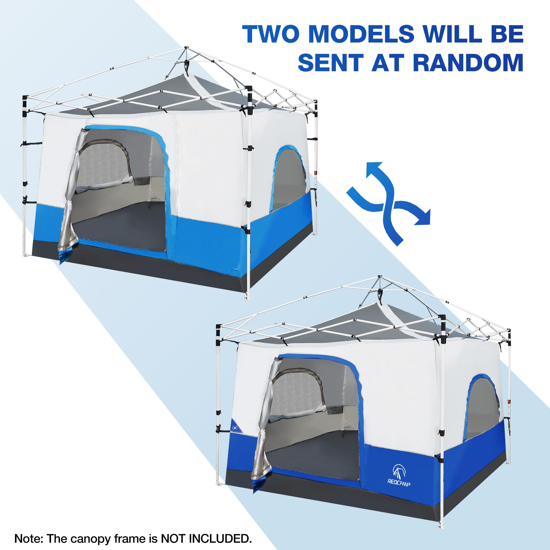 Canopy Camping Tent Attachment for 10x10 Straight Leg Frames