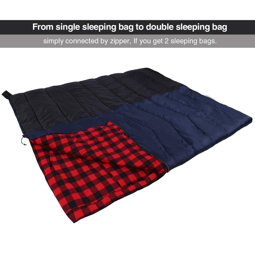 Cotton Flannel Sleeping Bag for Camping Backpacking