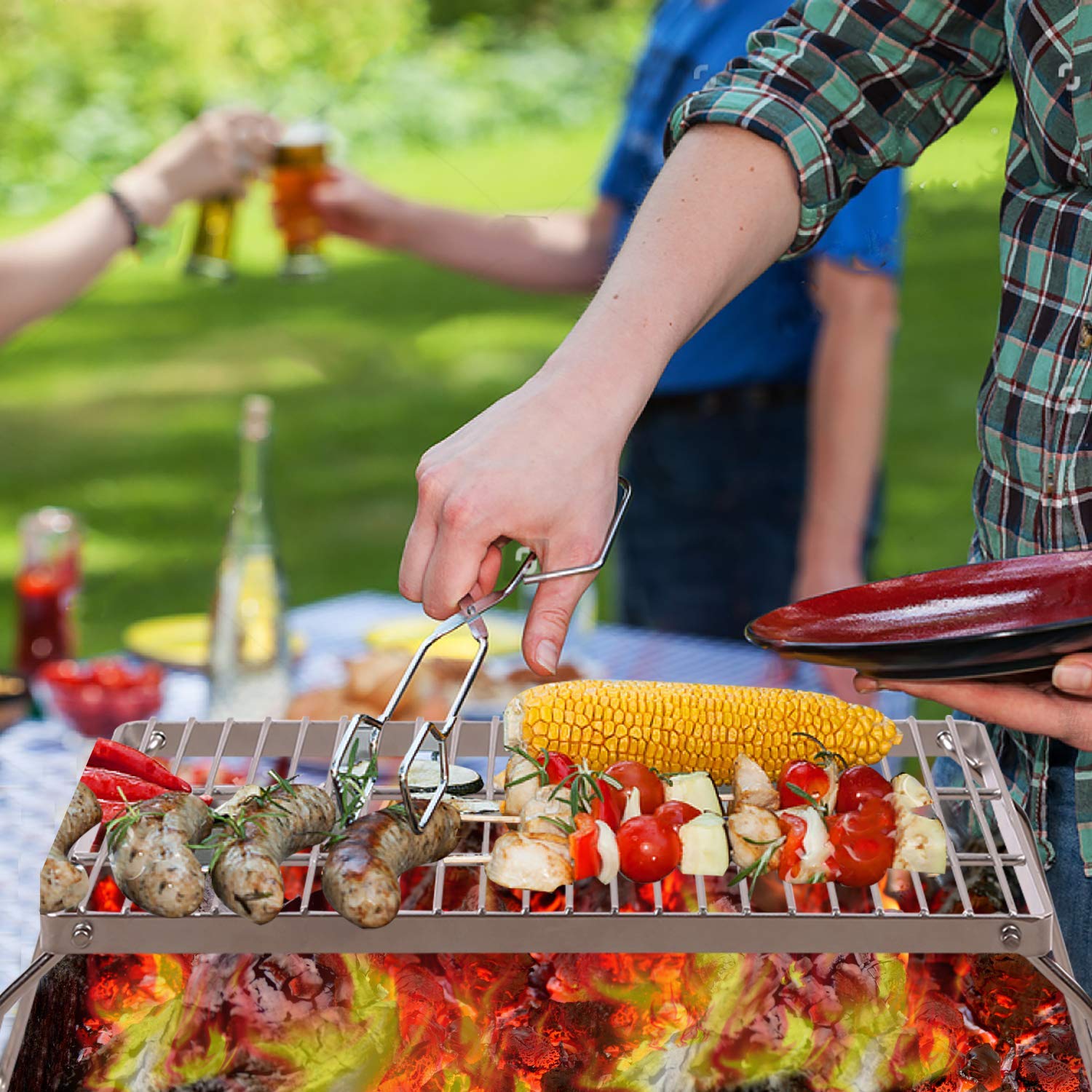Folding Campfire Grill 304 Stainless Steel Grate