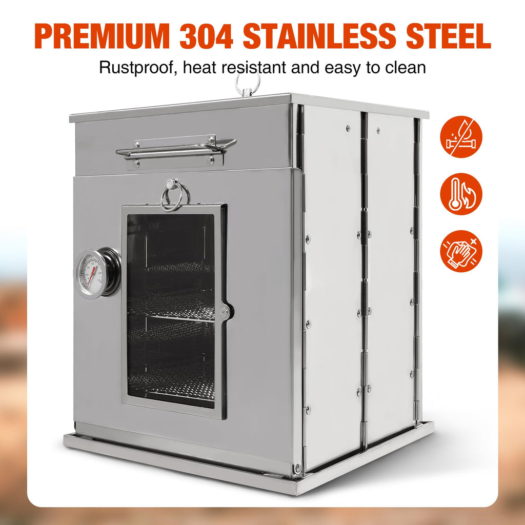 14" Foldable Stainless Steel Camp Oven with 2-Tier Grill