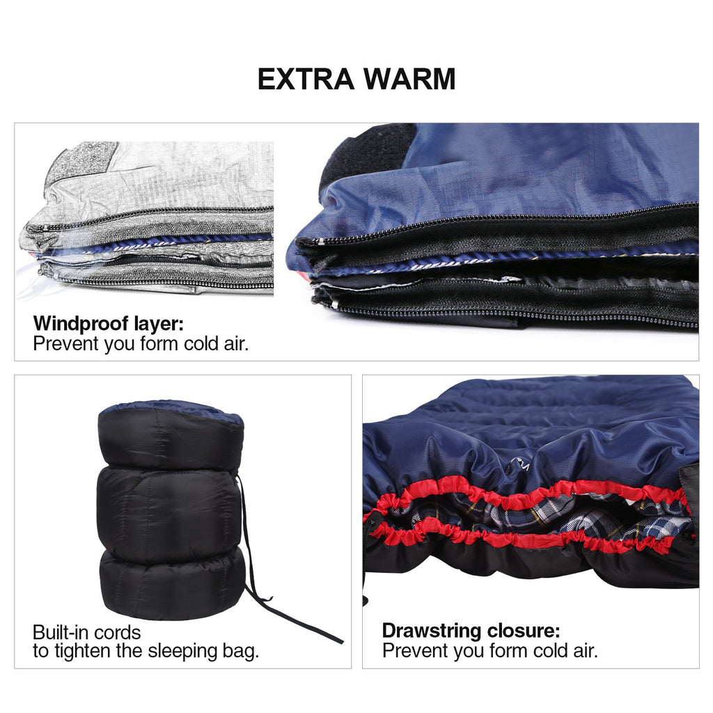 Cotton Flannel Sleeping Bag for Camping Backpacking