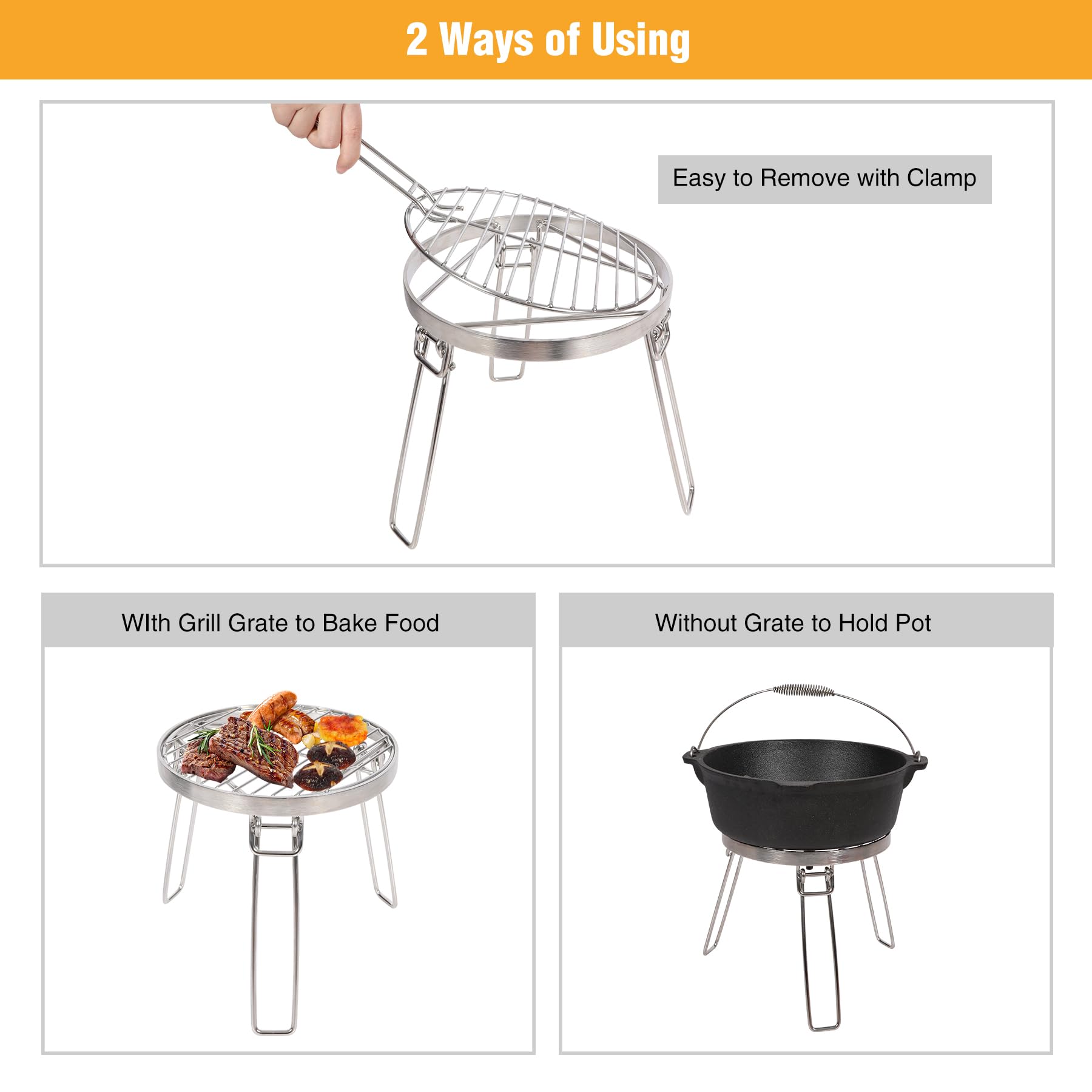 Folding Campfire Tripod for Cooking