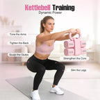 2-in-1 Adjustable Dumbbell & Kettlebell Set, 4-Level Hand Weights (2.2–5.5 Lbs Each)