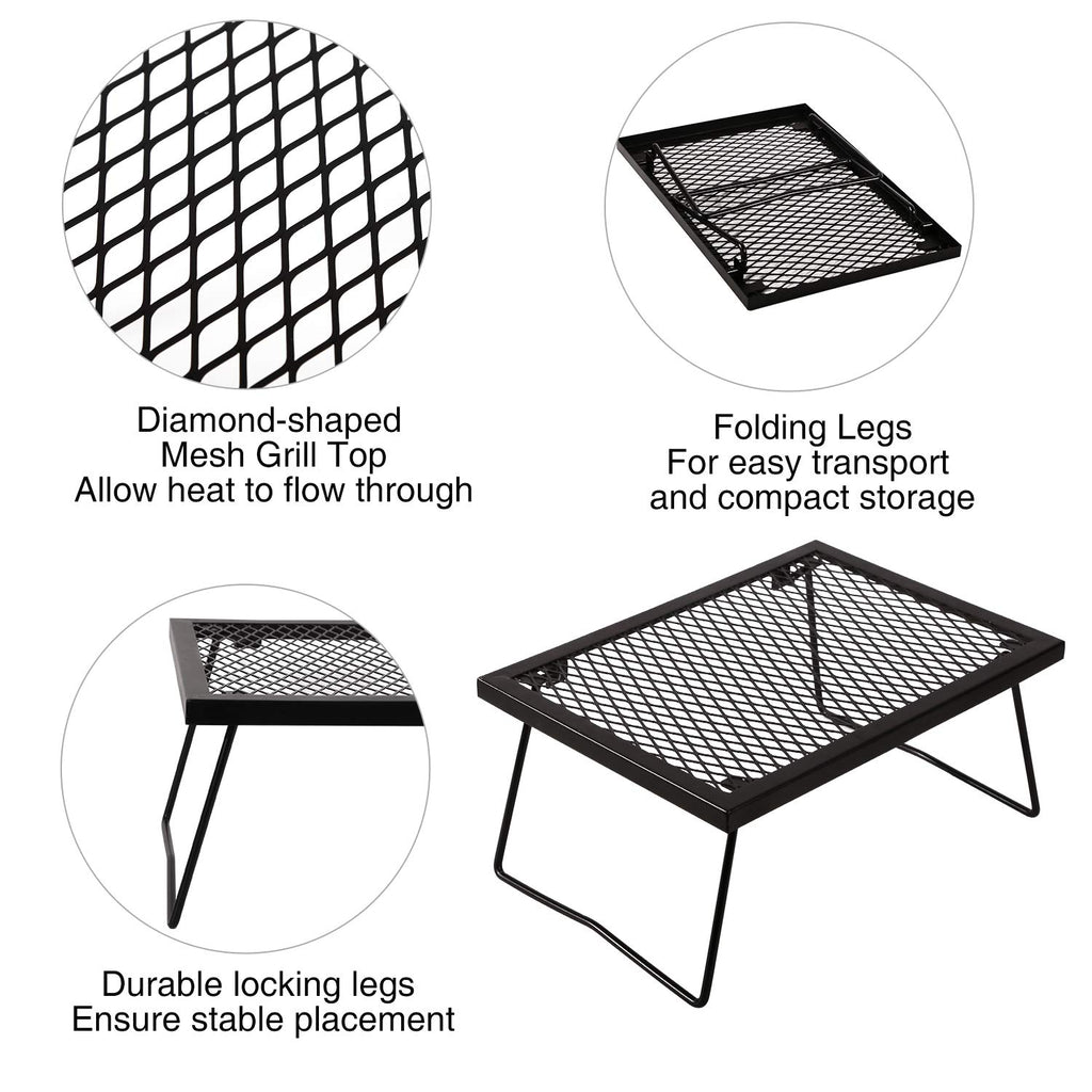 Folding Campfire Grill 304 Stainless Steel Grate