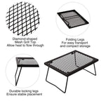 Folding Campfire Grill 304 Stainless Steel Grate