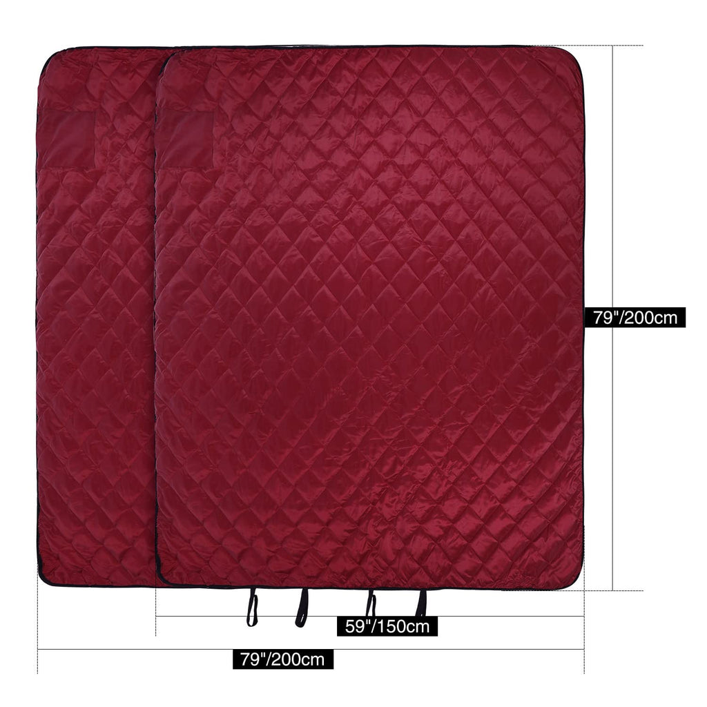 Large Camping Blanket with Sherpa Lining