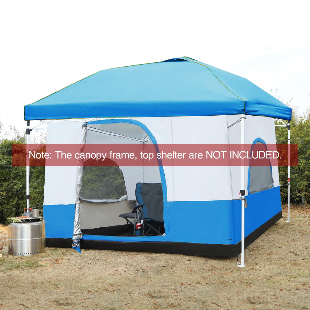 Canopy Camping Tent Attachment for 10x10 Straight Leg Frames