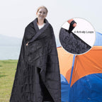 Large Camping Blanket with Sherpa Lining
