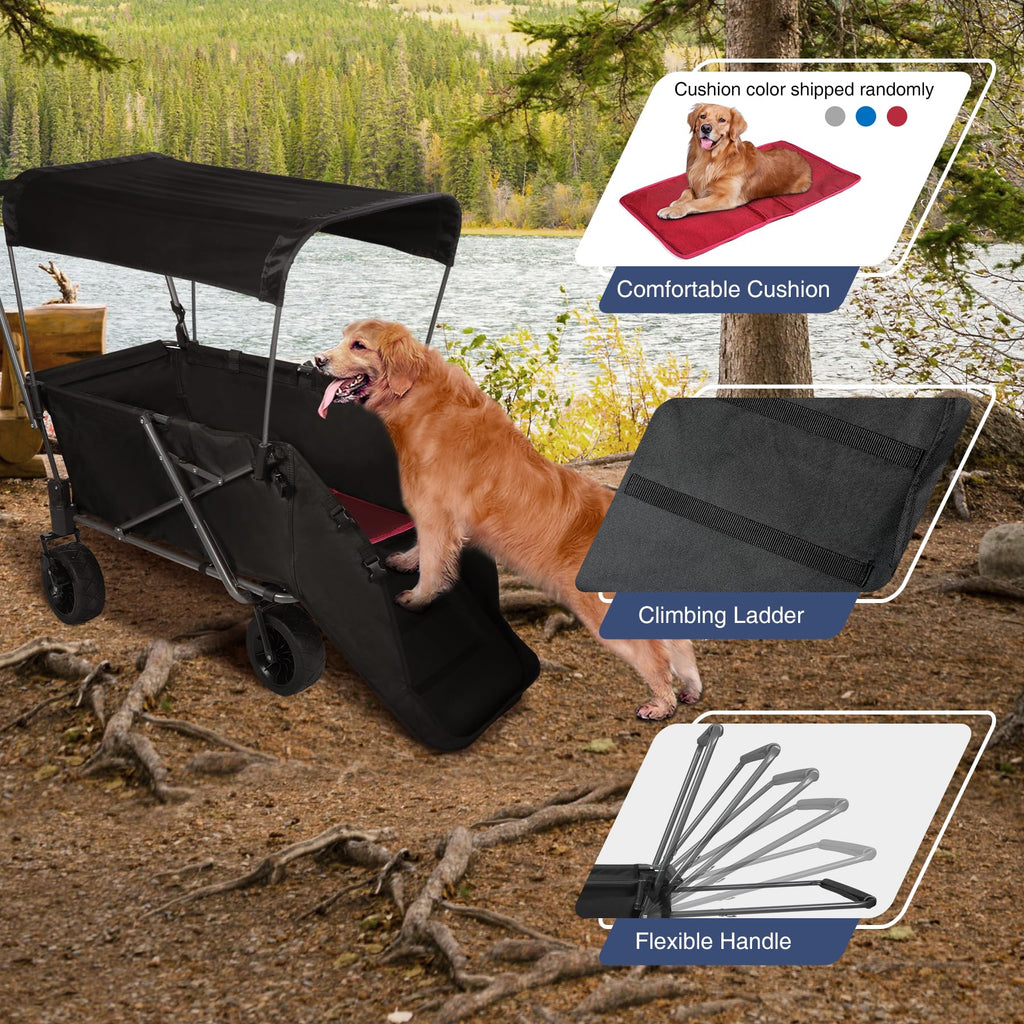 Heavy-Duty Folding Dog Wagon Cart