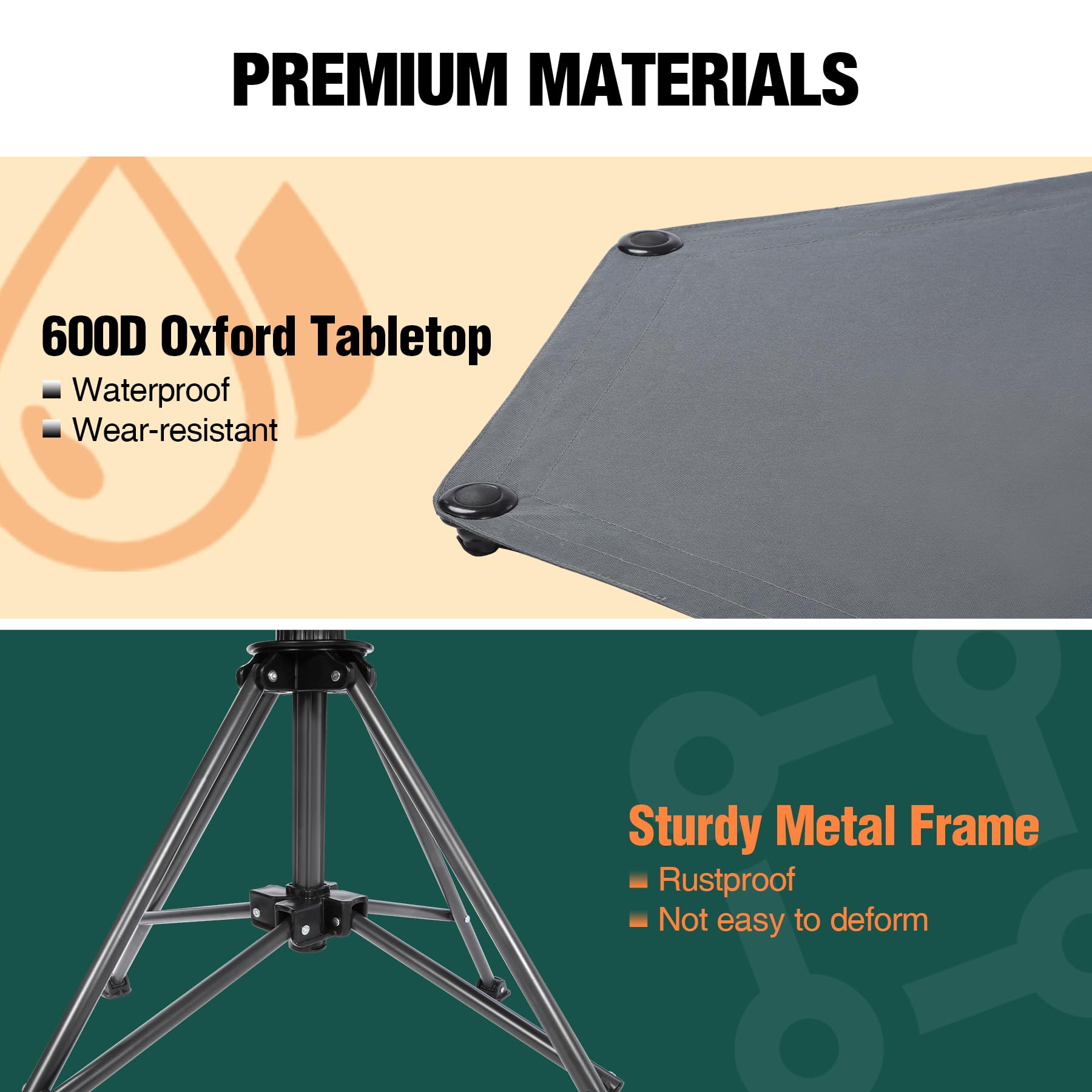 Lightweight Folding Bar Height Camping Table