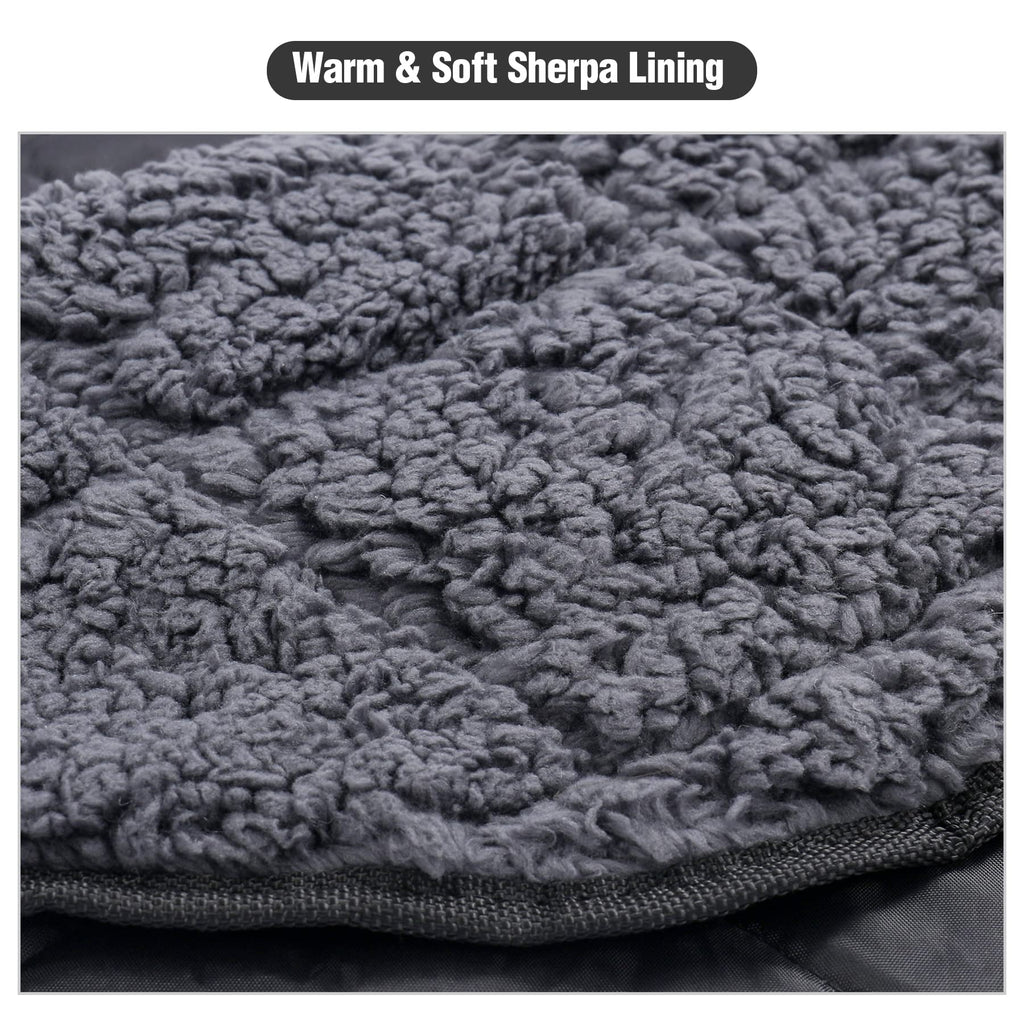 Large Camping Blanket with Sherpa Lining
