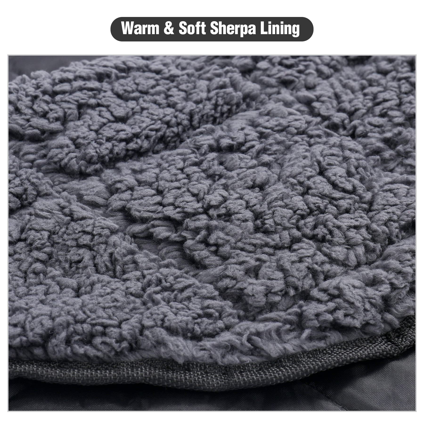 Large Camping Blanket with Sherpa Lining