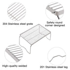 Folding Campfire Grill 304 Stainless Steel Grate