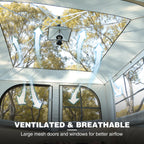 Canopy Camping Tent Attachment for 10x10 Straight Leg Frames