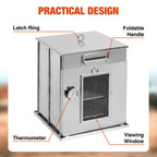 14" Foldable Stainless Steel Camp Oven with 2-Tier Grill
