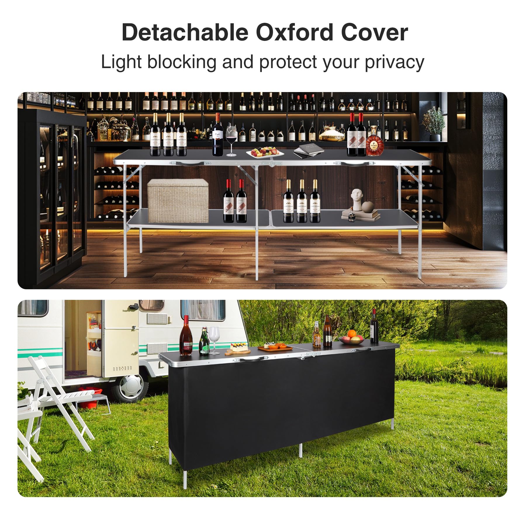 Pop-Up Folding Portable Bar Table