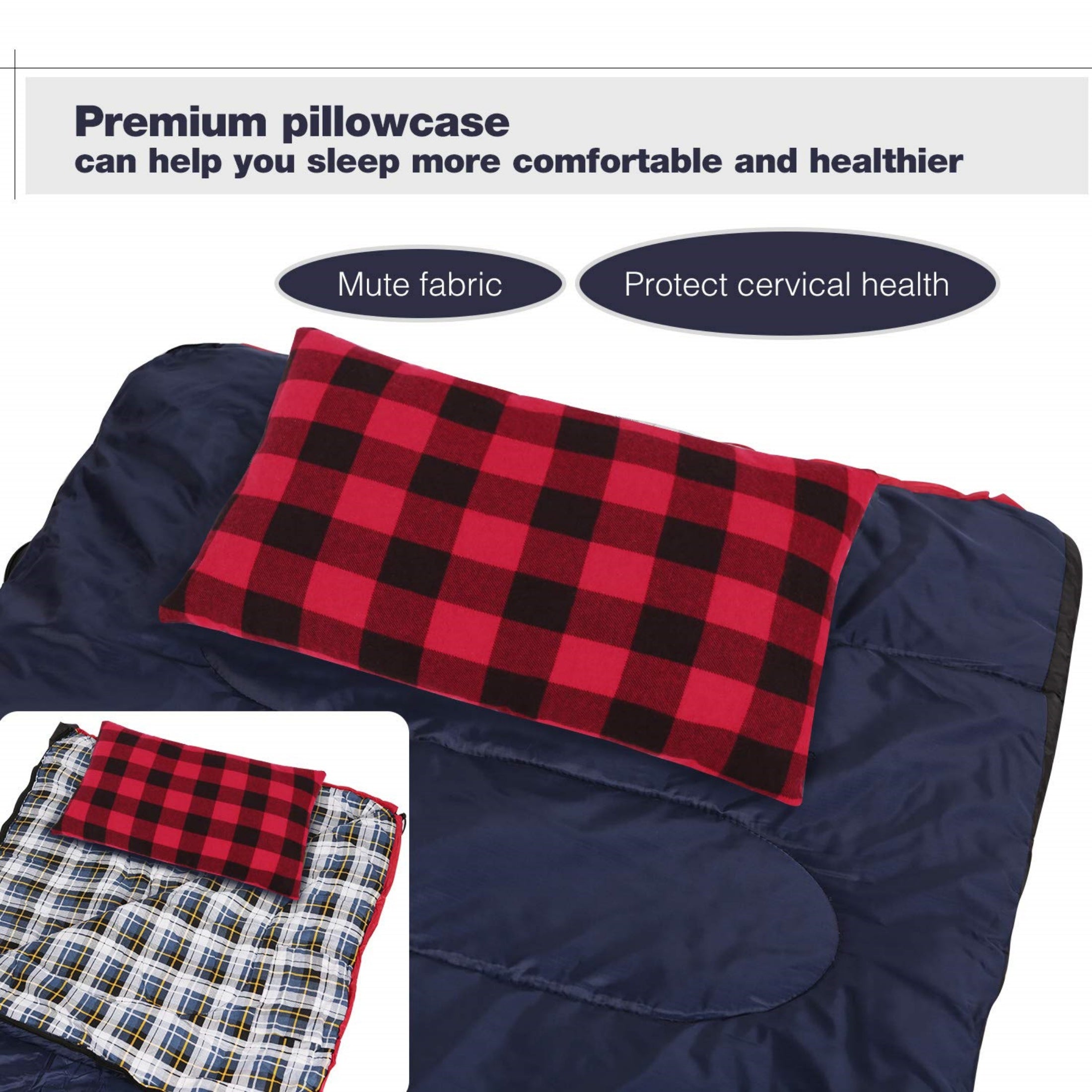 Red & Black Plaid Camping Pillow 2-Pack