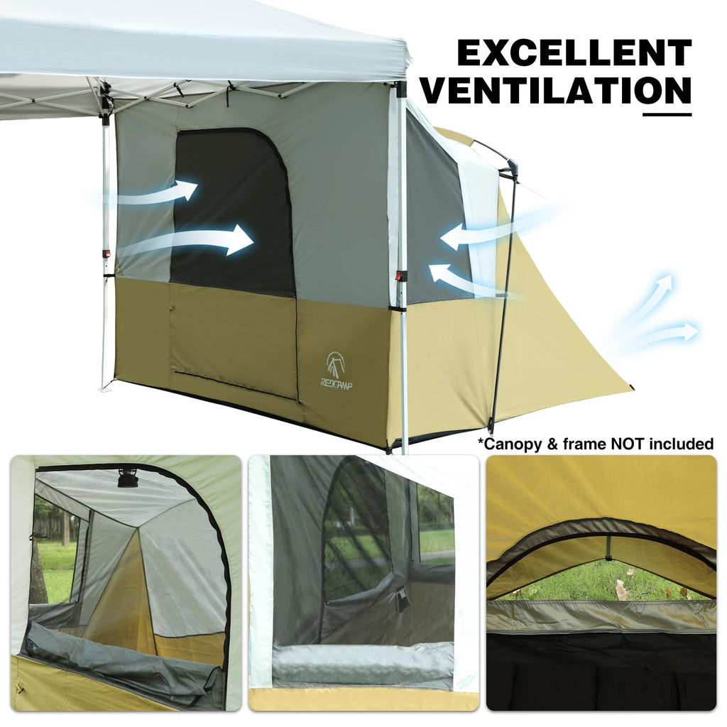 Canopy Camping Tent Attachment for 10x10 Straight Leg Frames