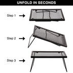 Folding Campfire Grill 304 Stainless Steel Grate