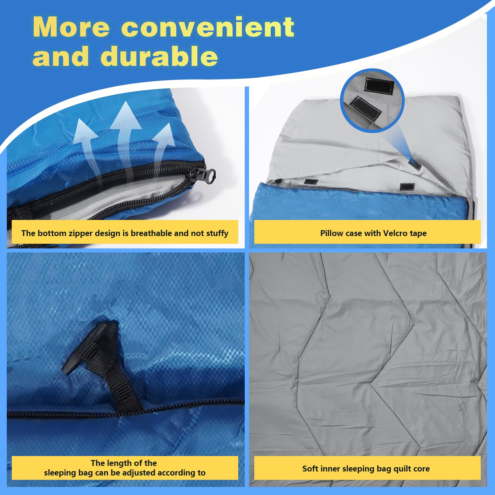 3-Season Adjustable Kids Sleeping Bag