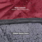 Large Camping Blanket with Sherpa Lining