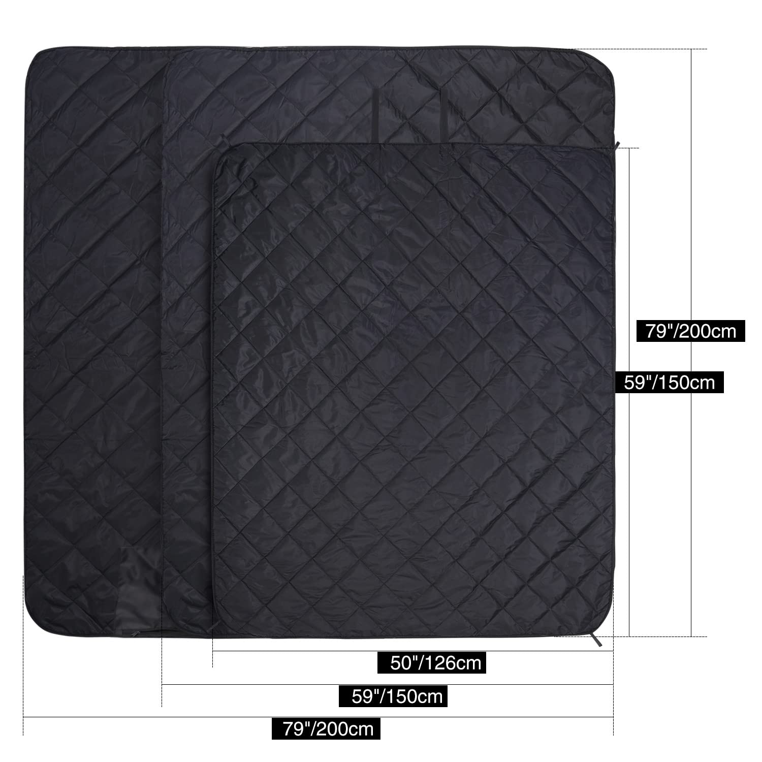 Large Camping Blanket with Sherpa Lining