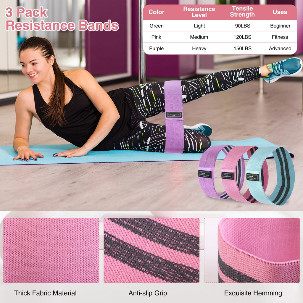 Pilates Ring Set with Resistance Bands and Exercise Ball
