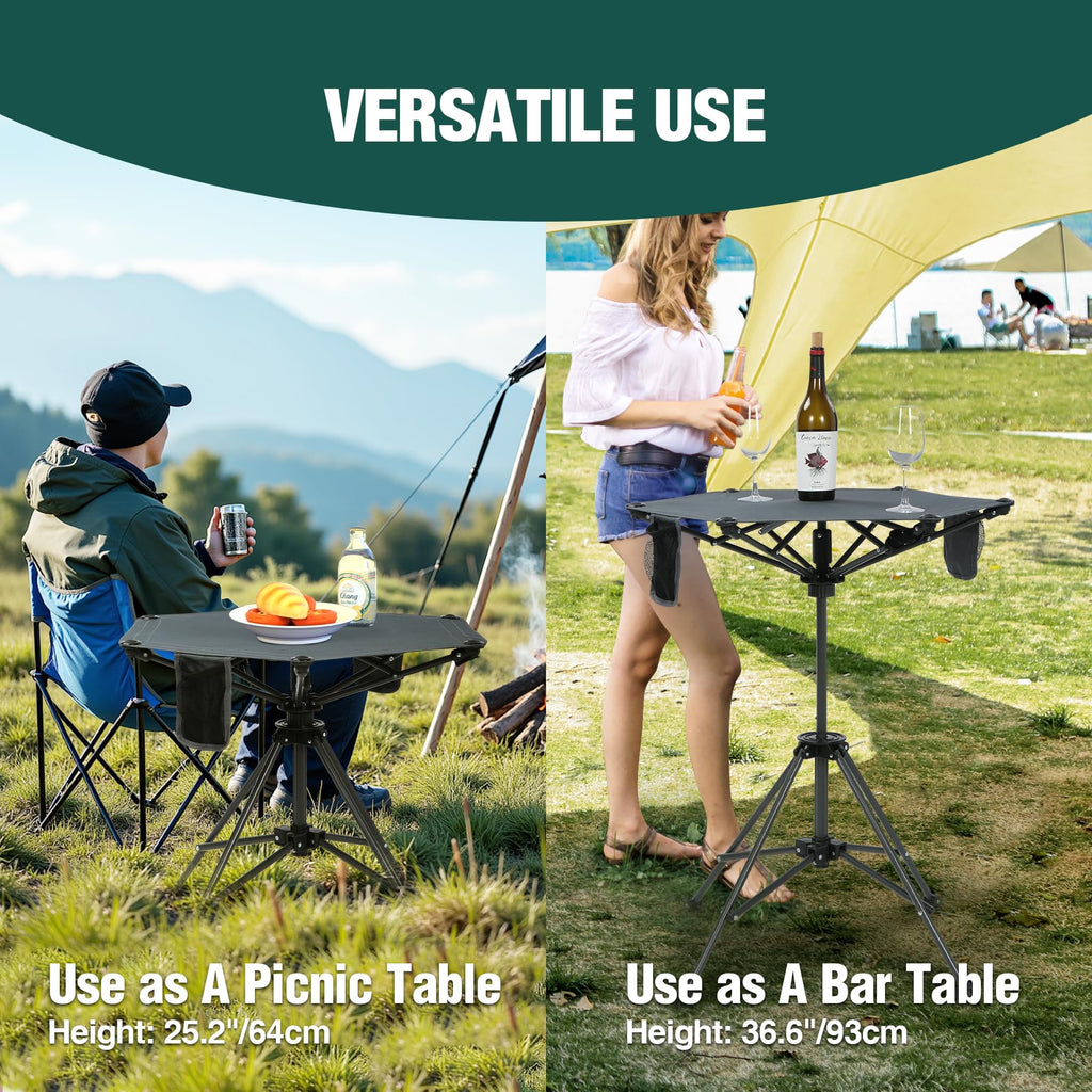 Lightweight Folding Bar Height Camping Table