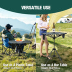 Lightweight Folding Bar Height Camping Table