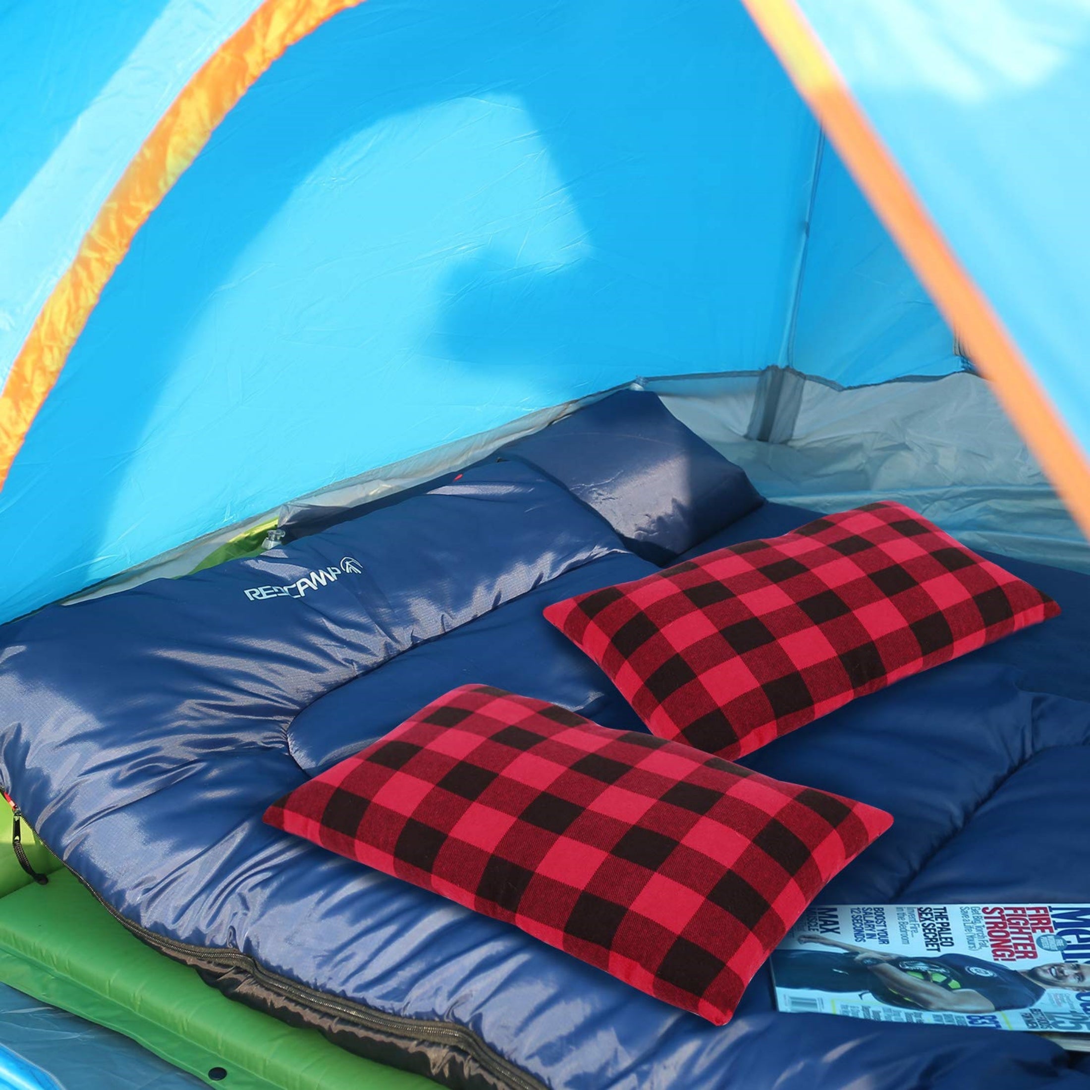 Red & Black Plaid Camping Pillow 2-Pack