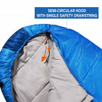 Kids Mummy Sleeping Bag - Blue, 3.3lb Fill