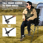 Extra Tall Folding Chair with Adjustable Backrest