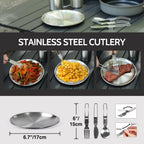 16-Piece Camping Cookware Mess Kit