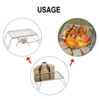 Folding Campfire Grill 304 Stainless Steel Grate