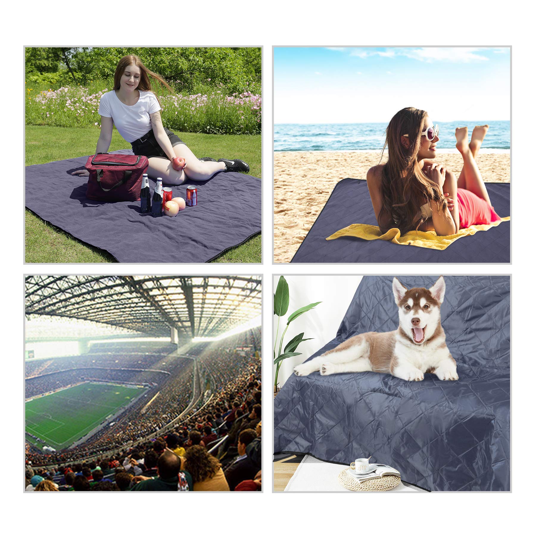 Large Waterproof Stadium Blanket for Cold Weather