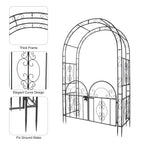 84in High Metal Garden Arbor with Gate