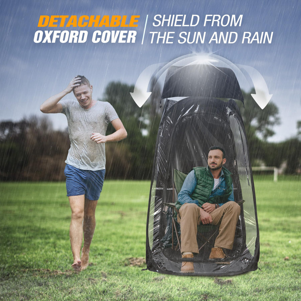 Pop-Up Pod Tent with Clear View & Weatherproof Shell