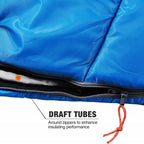 Kids Mummy Sleeping Bag - Blue, 2.4lbs Fill
