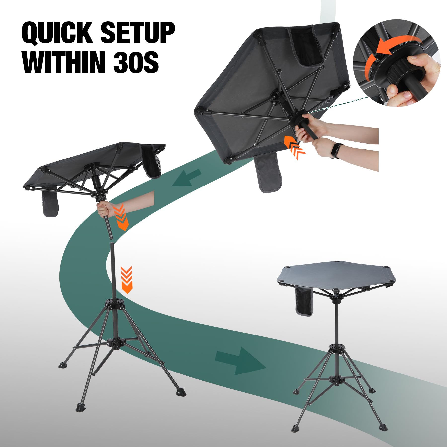Lightweight Folding Bar Height Camping Table