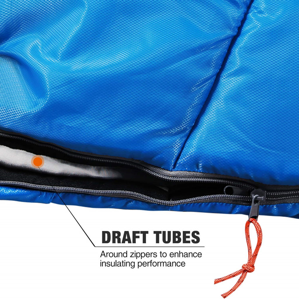 Kids Mummy Sleeping Bag - Blue, 3.3lb Fill