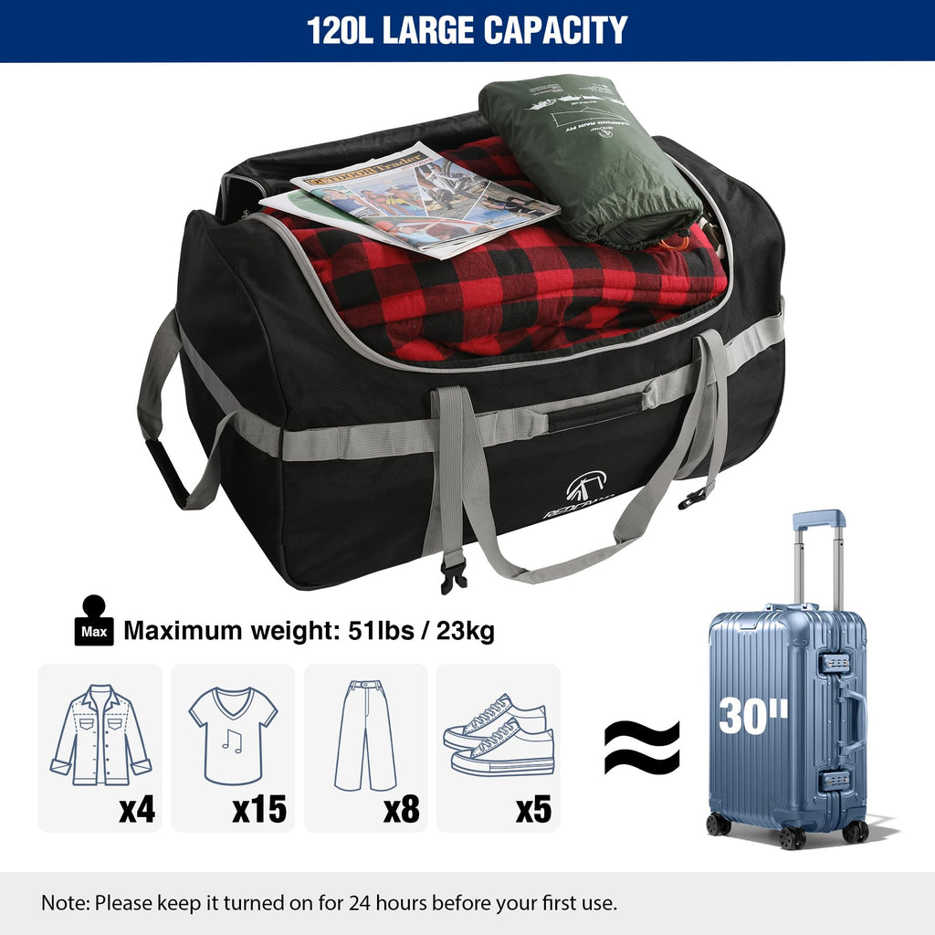 Foldable Duffle Bag with Wheels