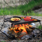 Folding Campfire Grill Heavy Duty Steel Grate