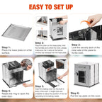 14" Foldable Stainless Steel Camp Oven with 2-Tier Grill