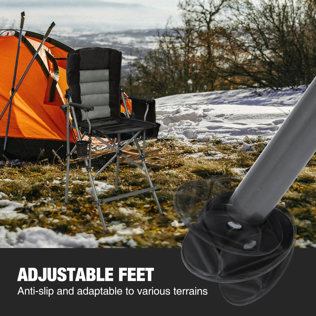 Extra Tall Folding Chair with Adjustable Backrest