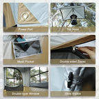 Canopy Camping Tent Attachment for 10x10 Straight Leg Frames