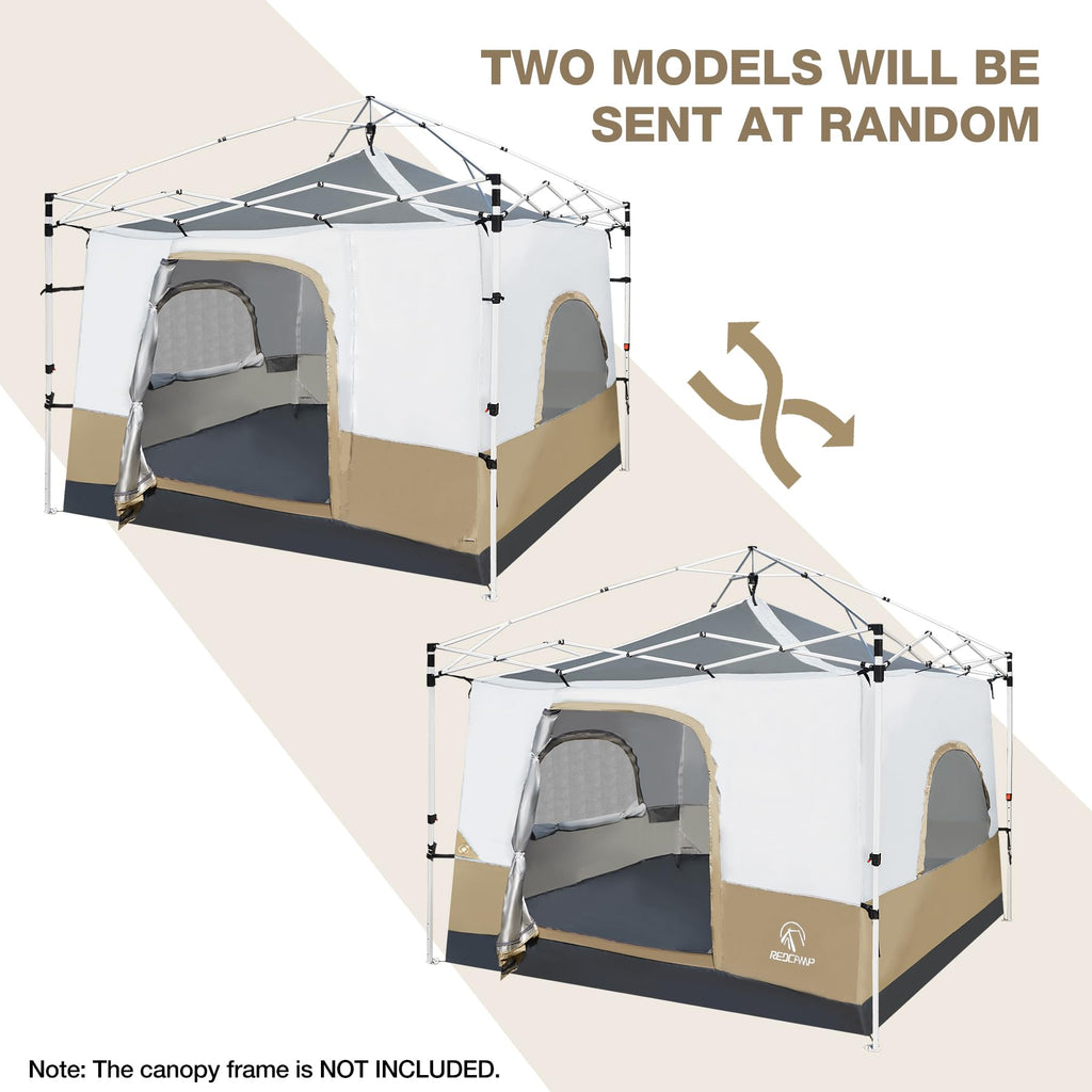 Canopy Camping Tent Attachment for 10x10 Straight Leg Frames