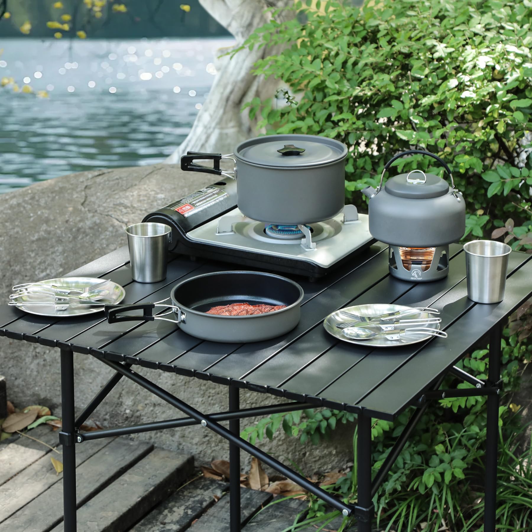 16-Piece Camping Cookware Mess Kit