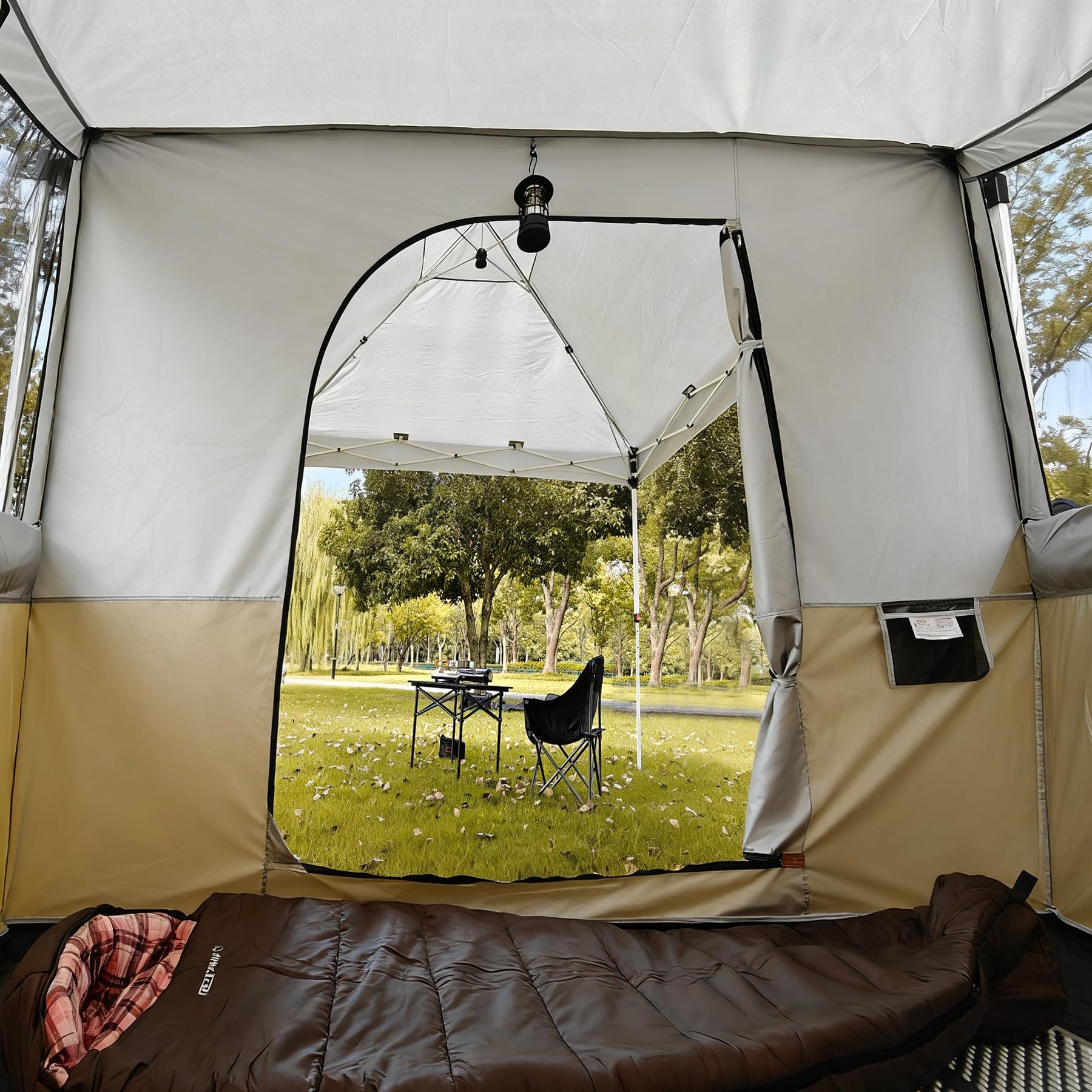 Canopy Camping Tent Attachment for 10x10 Straight Leg Frames