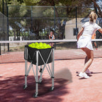180-Ball Tennis Ball Hopper Cart with 4 Wheels and Brakes